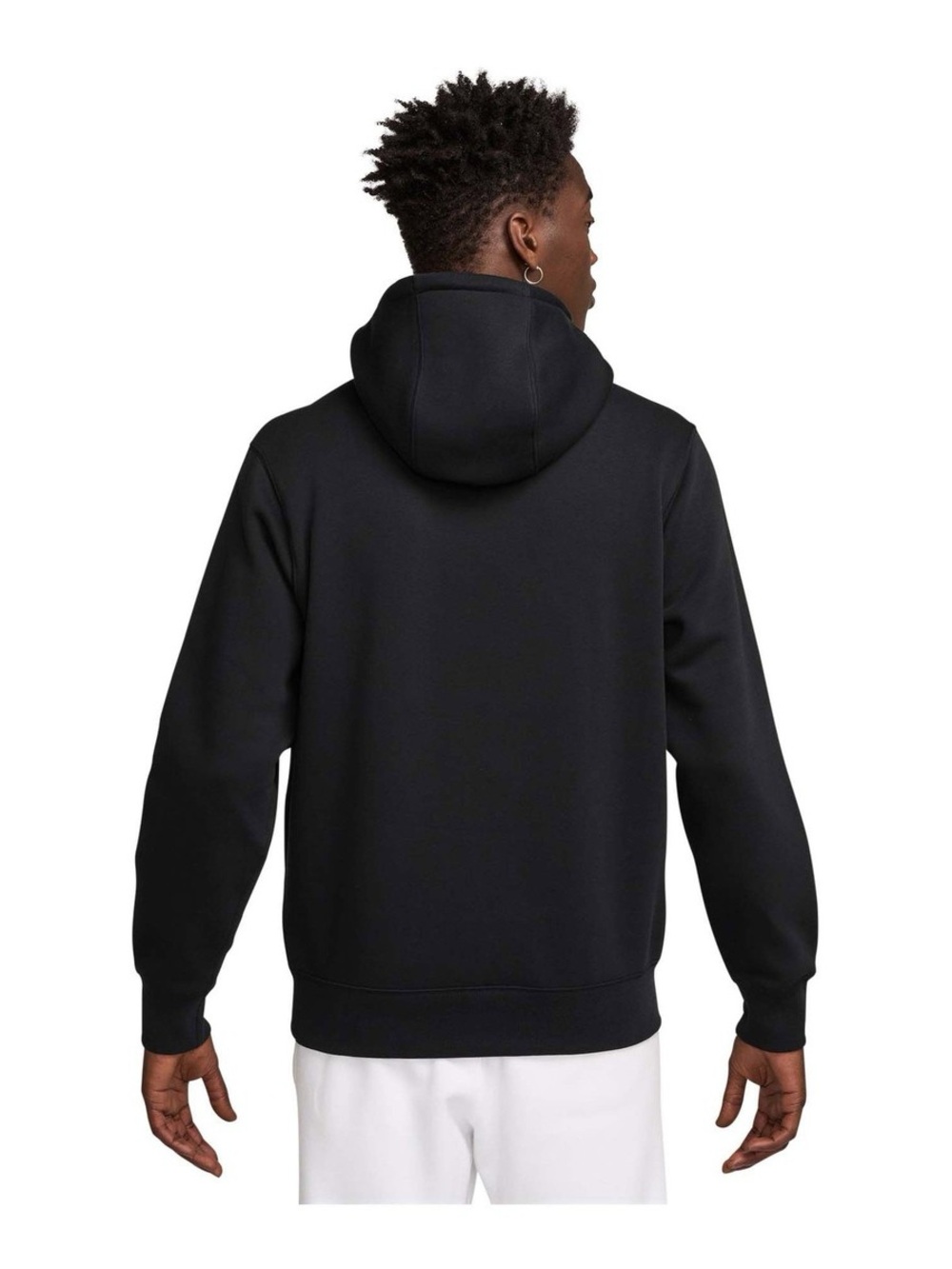 Nike Sportswear Club Black Hoodie Blue and White Swoosh New Size Medium Men - Picture 3 of 12